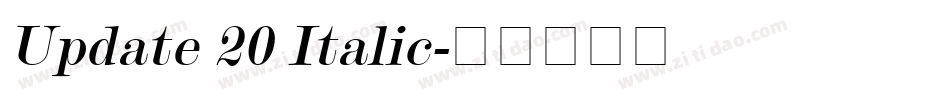 Update 20 Italic字体转换